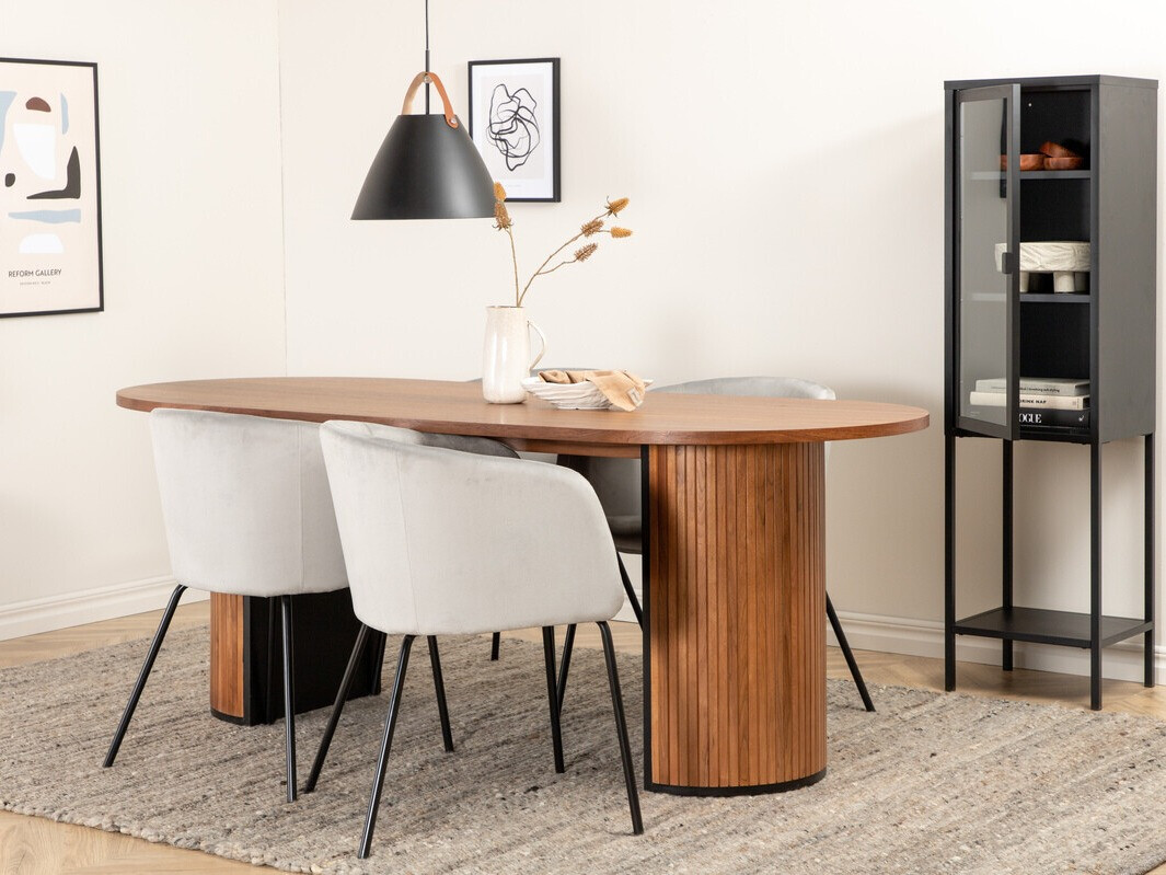 Salle à manger complète Dallas 2749 (Gris + Noir)