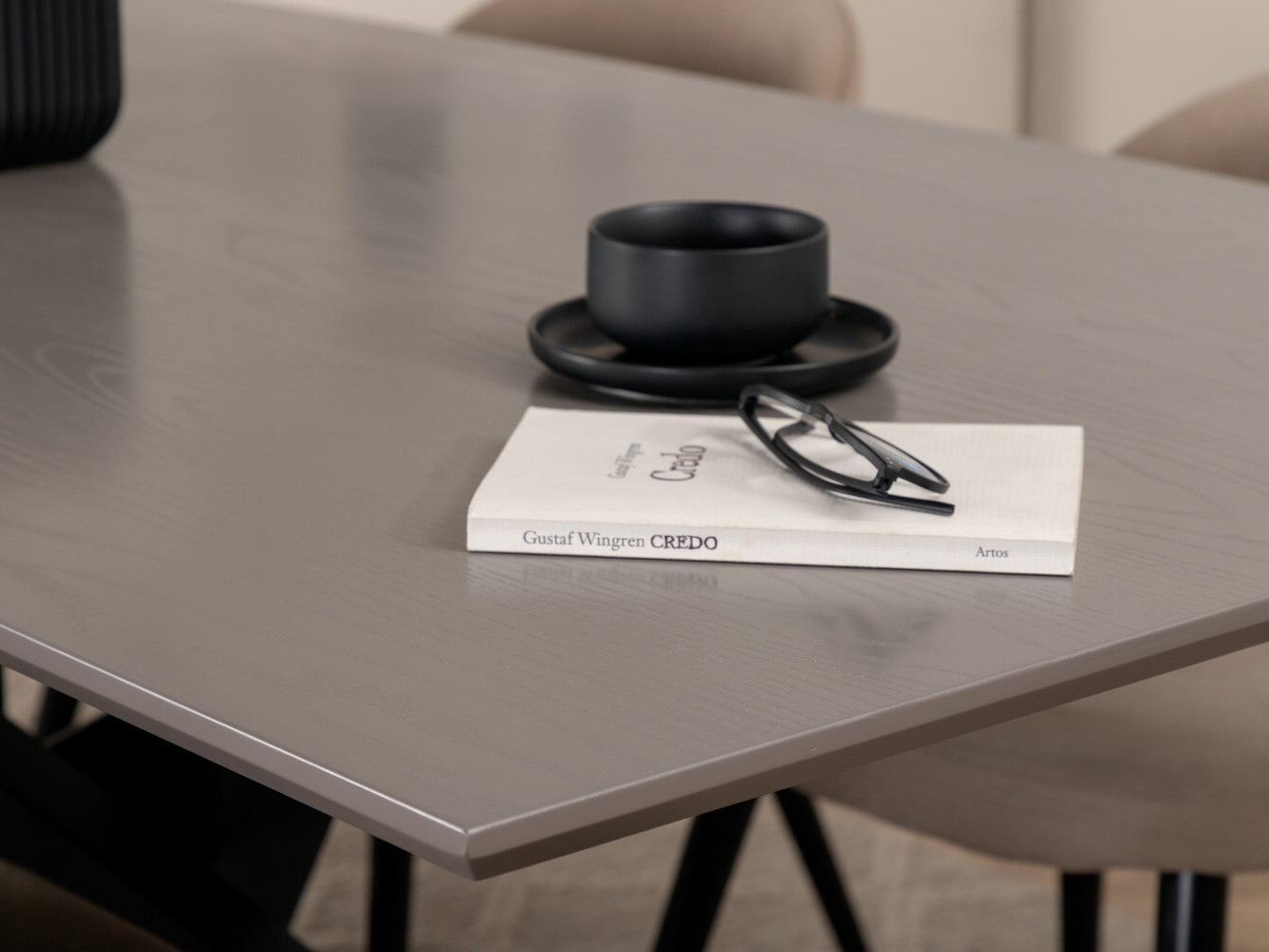 Salle à manger complète Dallas 3035 (Beige + Noir)