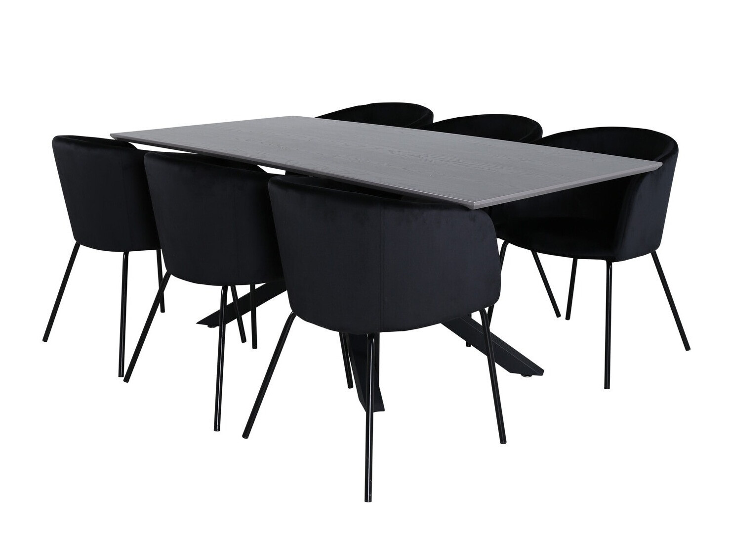 Salle à manger complète Dallas 3036 (Noir)