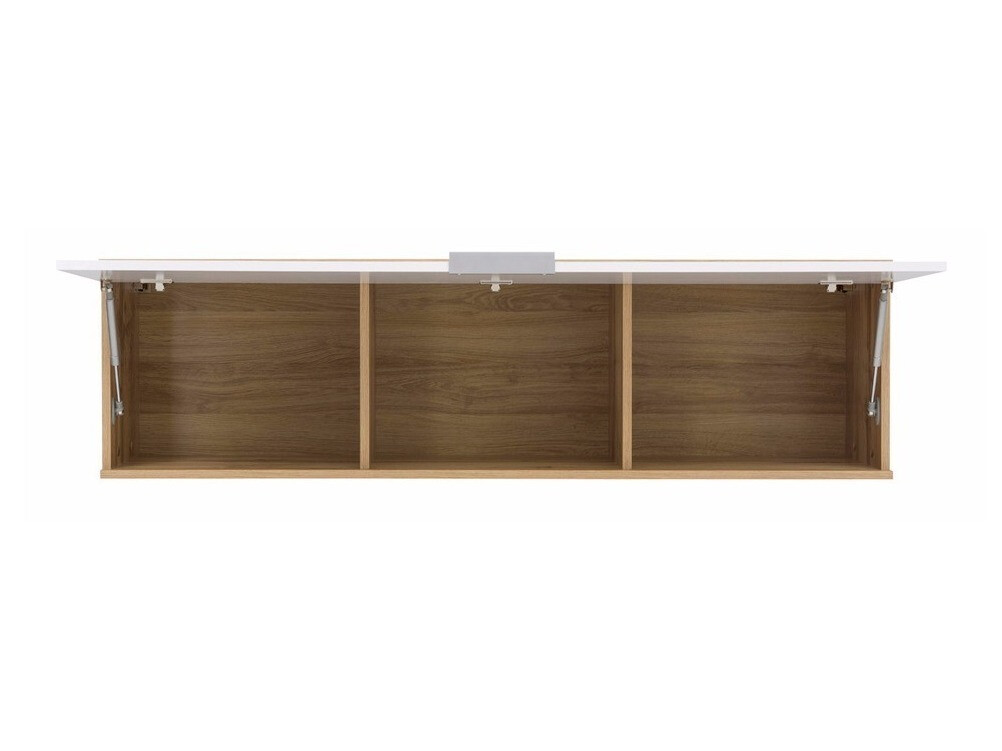 Armoire murale Tivetra 110 (Chêne wotan + Blanc brillant)