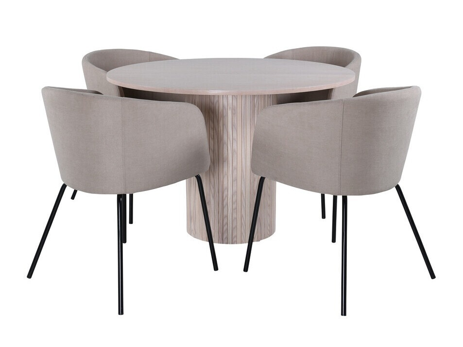 Salle à manger complète Dallas 2557 (Beige + Noir)