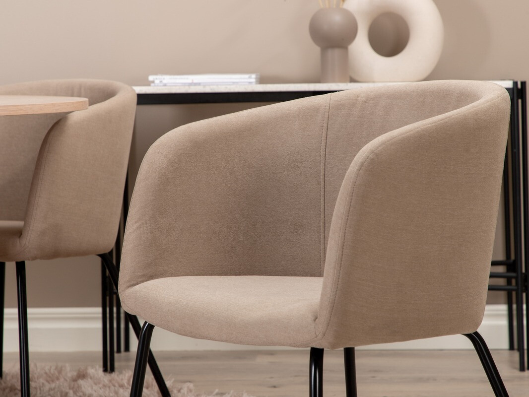 Salle à manger complète Dallas 2557 (Beige + Noir)