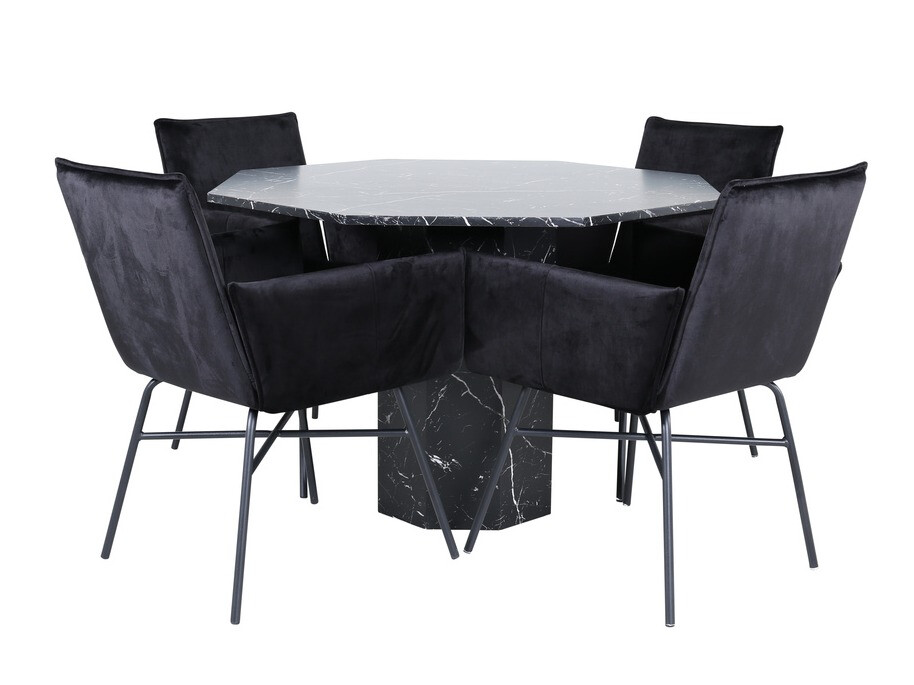 Salle à manger complète Dallas 2618 (Noir)