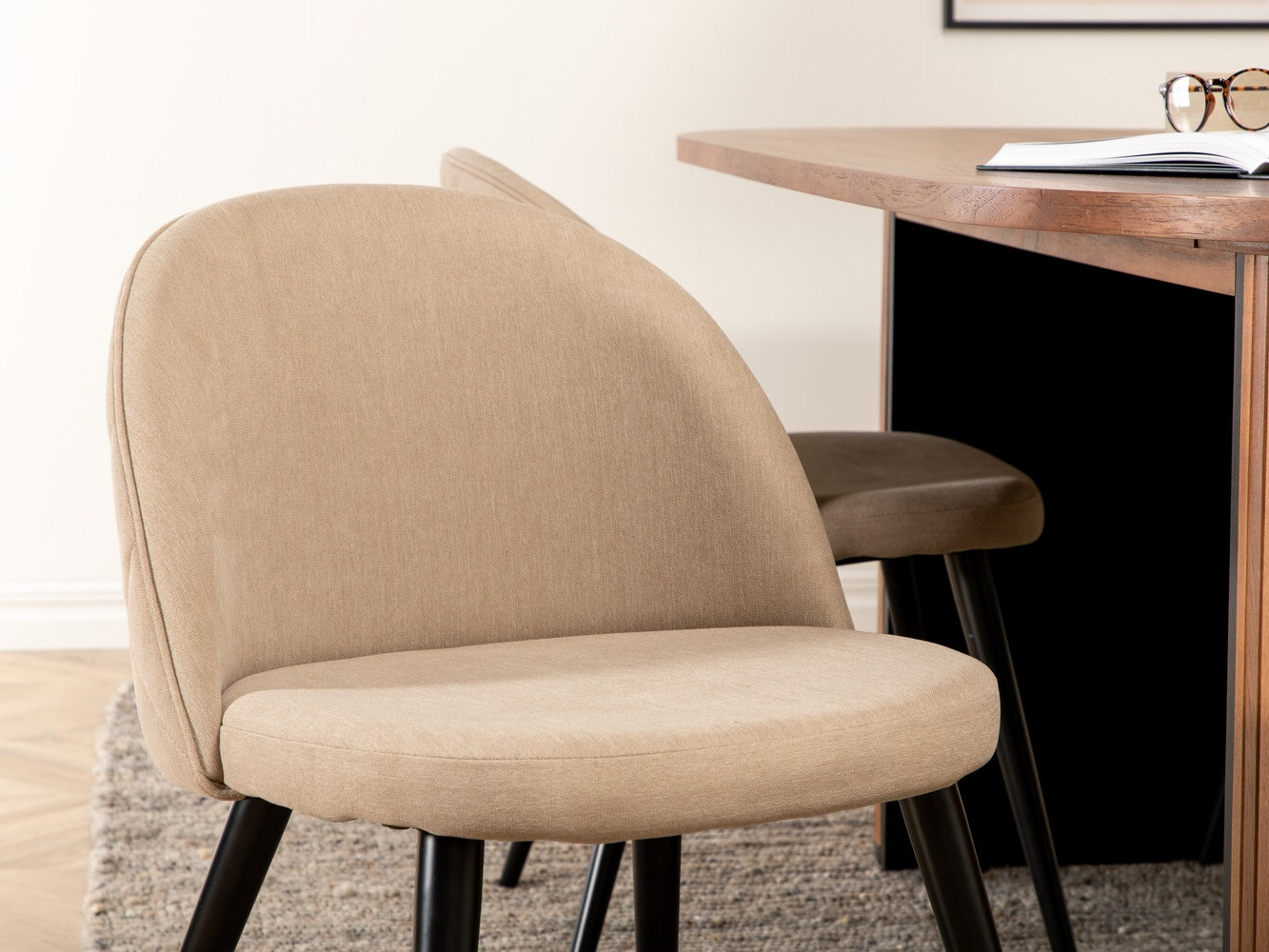 Salle à manger complète Dallas 2764 (Beige + Noir)