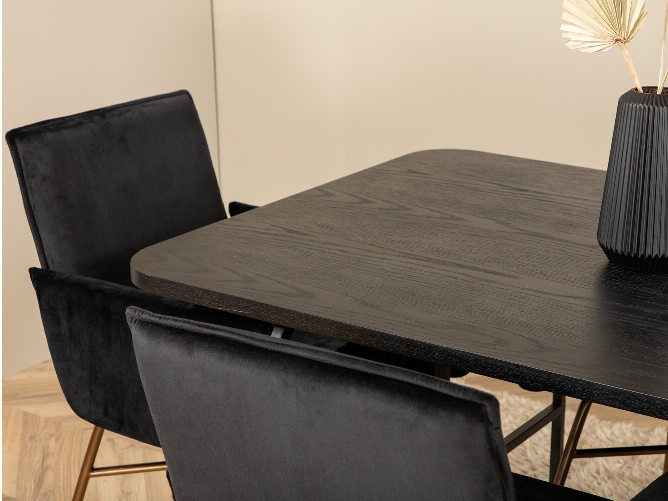 Salle à manger complète Dallas 2788 (Noir + Cuivre)