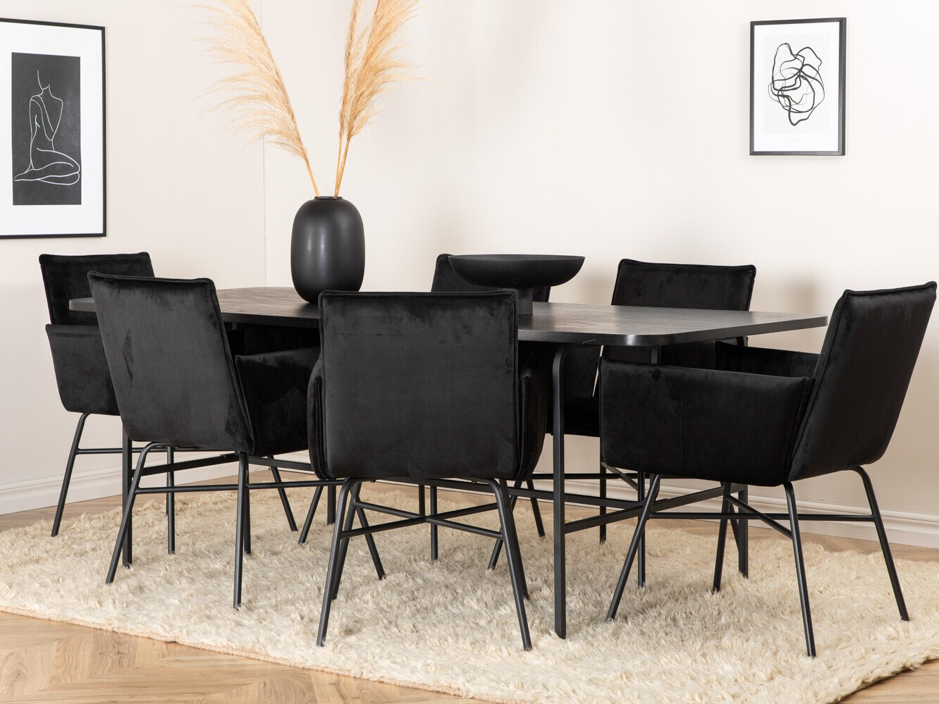 Salle à manger complète Dallas 2788 (Noir)