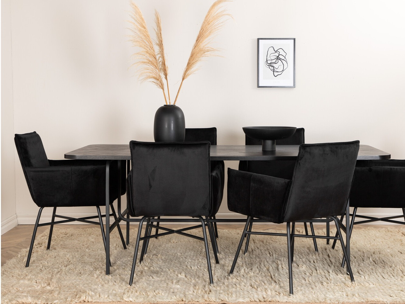 Salle à manger complète Dallas 2788 (Noir)