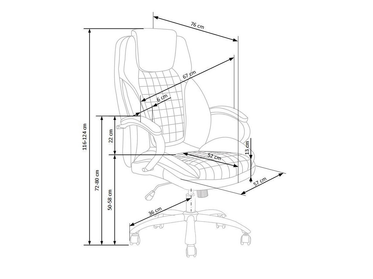 Chaise de bureau Houston 1387 (Noir)