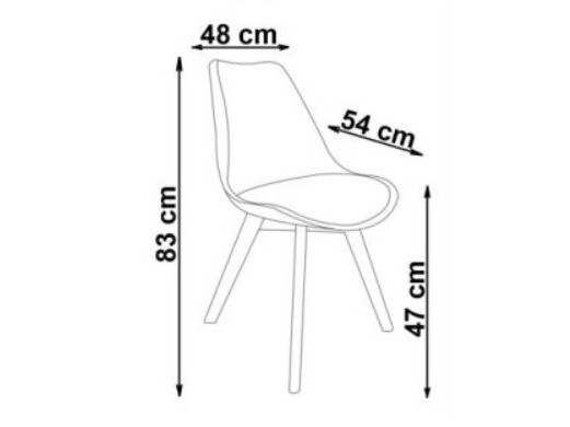 Chaise Houston 412 (Crème + Clair bois)