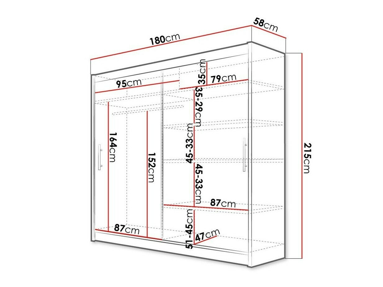 Armoire Closico 100 (Chêne foncé)