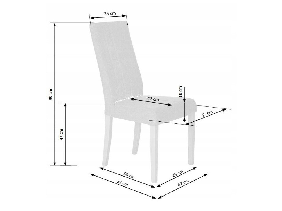 Chaise Houston 1216 (Bleu + Clair bois)
