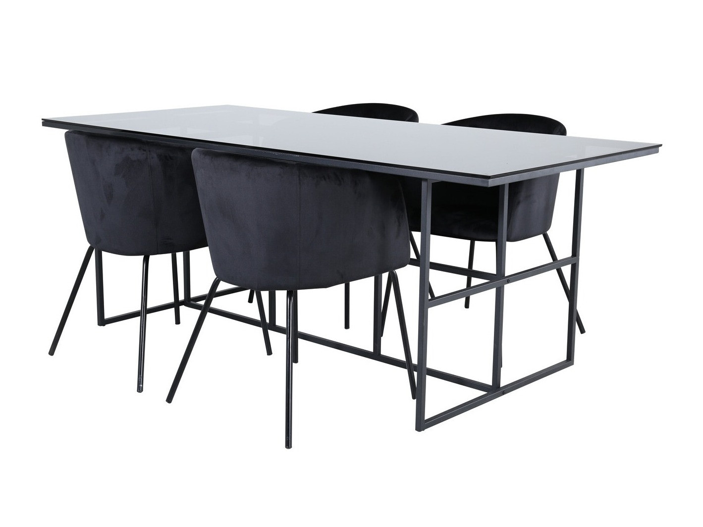 Salle à manger complète Dallas 3044 (Noir)