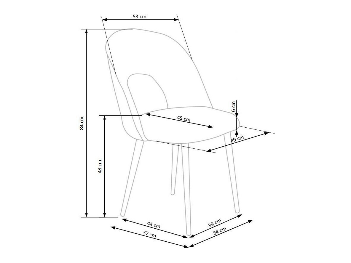 Chaise Houston 960 (Gris + Noir)