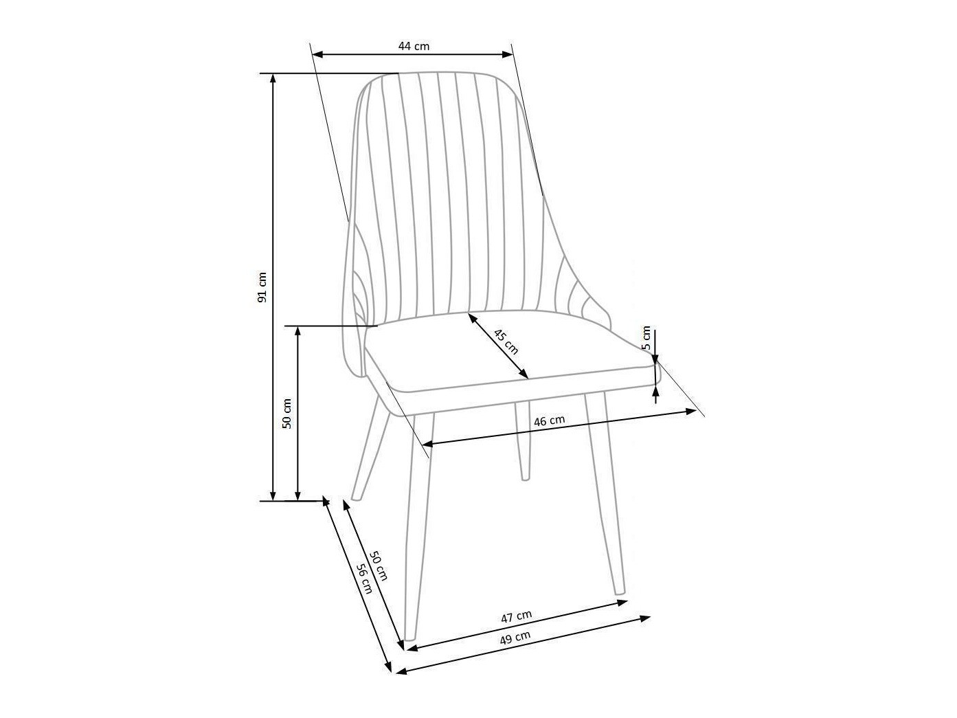 Chaise Houston 580 (Beige + Clair bois)