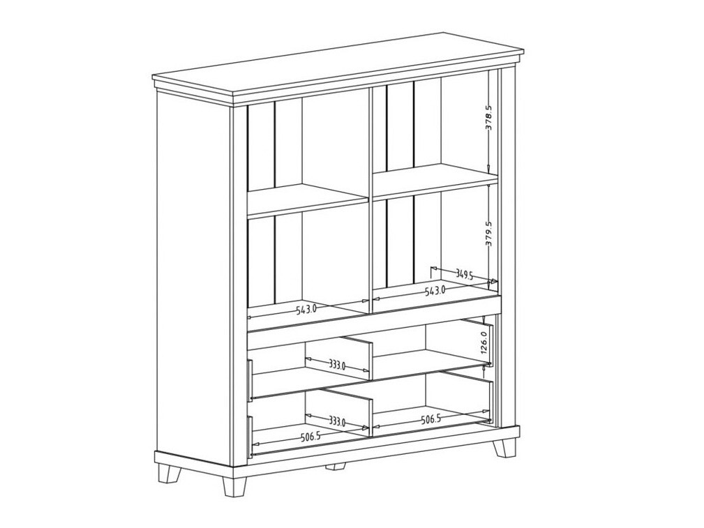Commode Tolnue 105 (Vert foncé + Chêne de Lefkas)