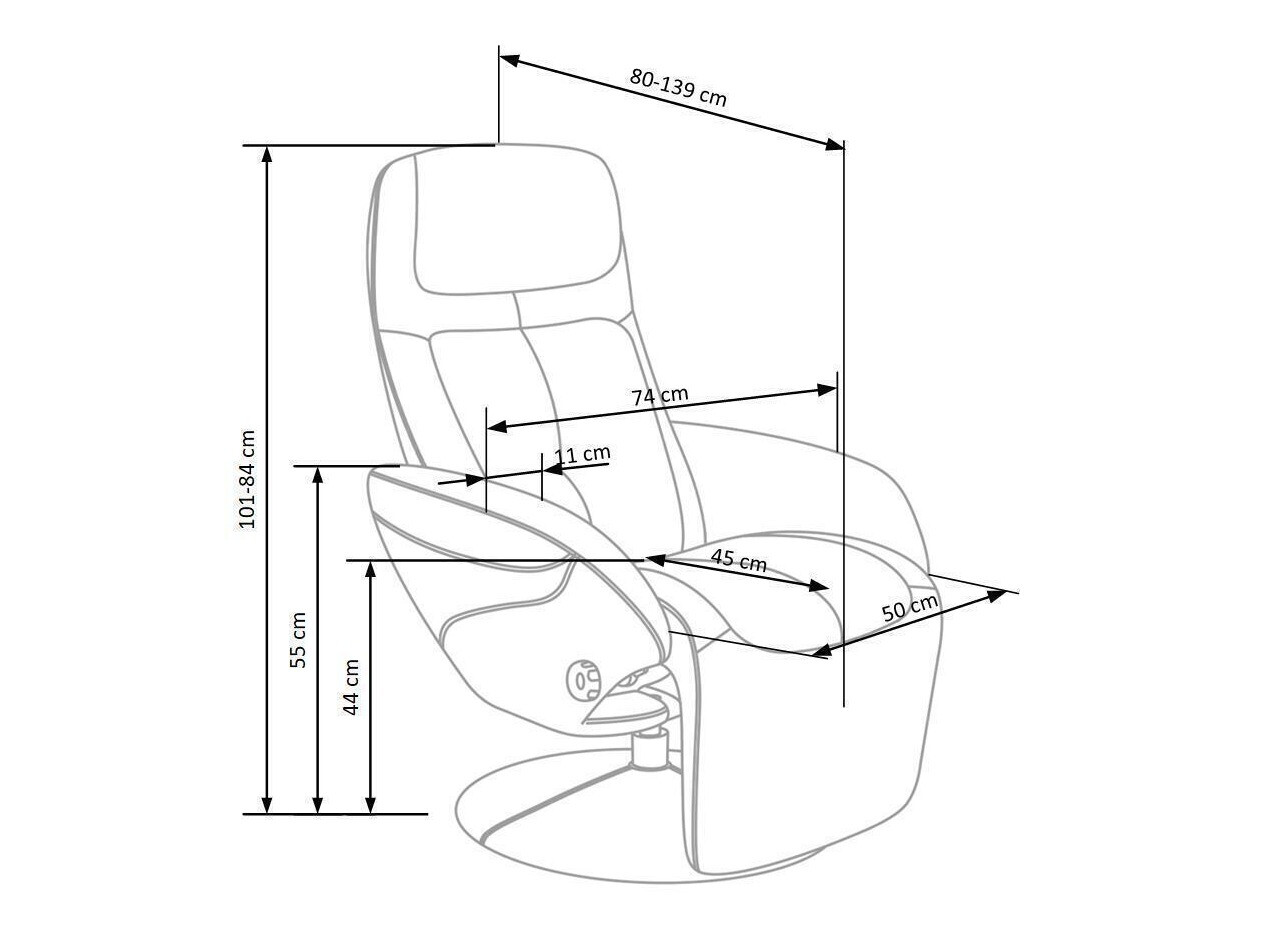 Fauteuil inclinable Houston 492 (Noir)