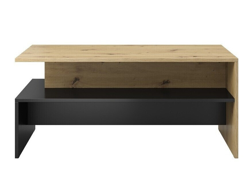 Table basse Serodeu 103 (Chêne Artisan + Noir mat)