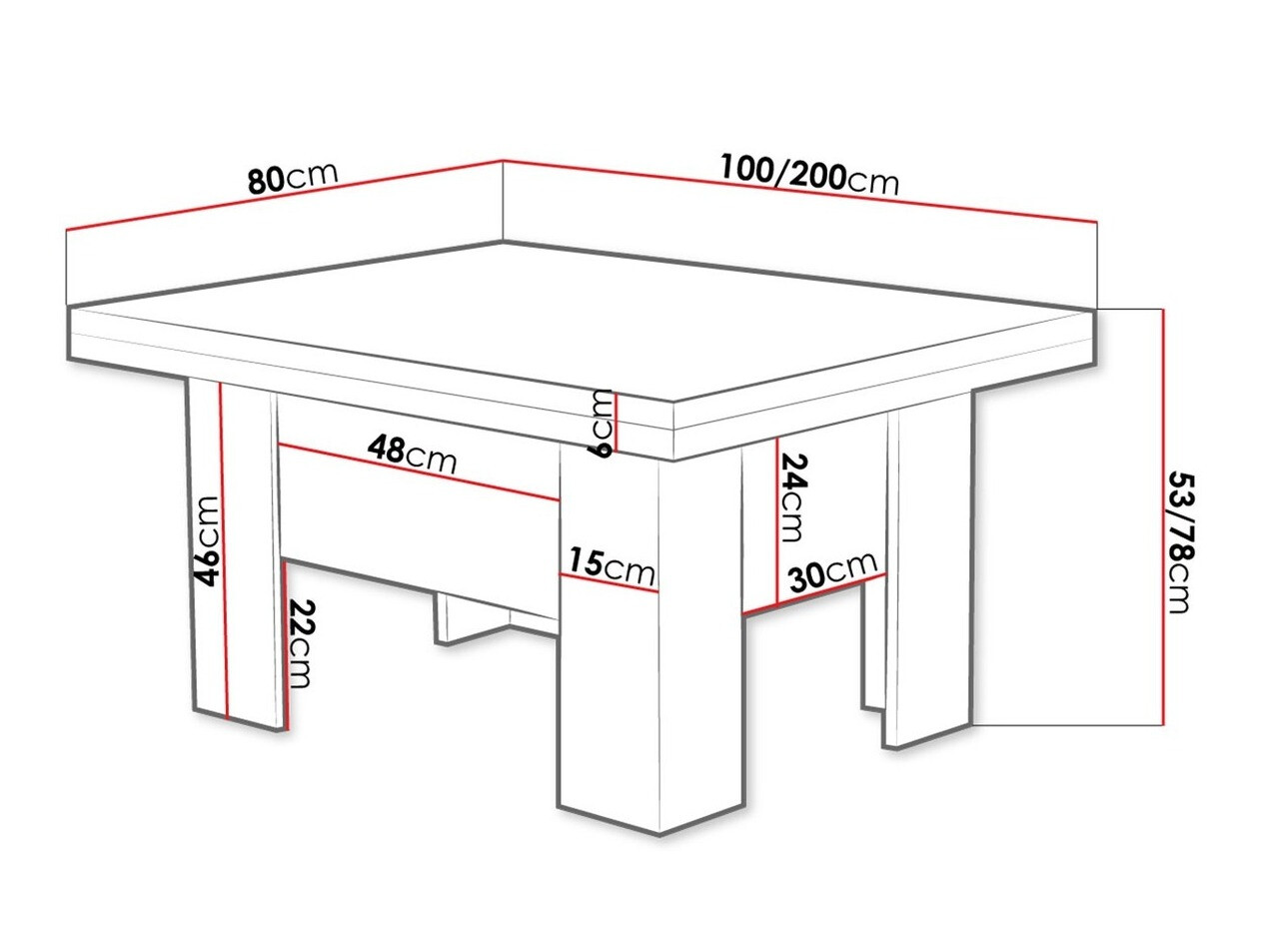 Transforming table basse Stanton 102 (Blanc)