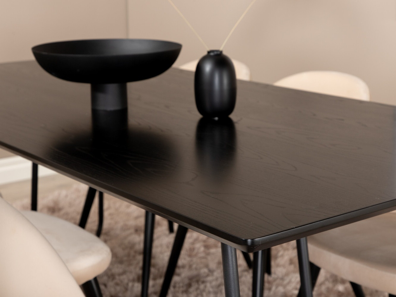 Salle à manger complète Dallas 2723 (Beige + Noir)