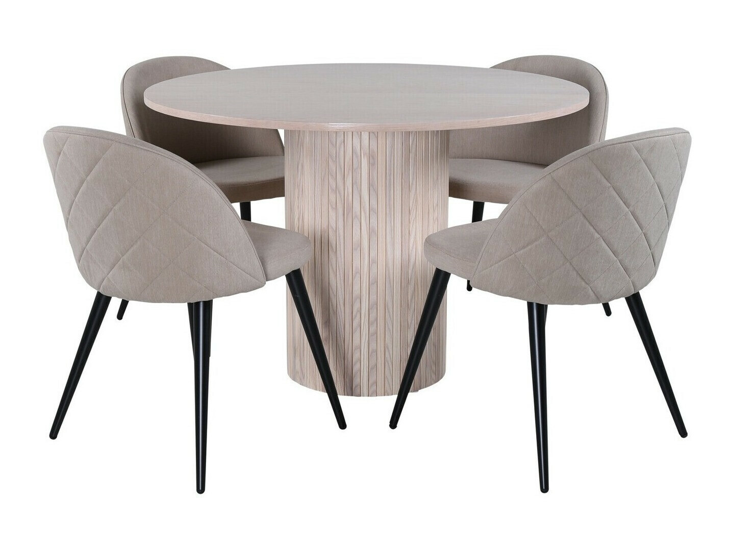 Salle à manger complète Dallas 3072 (Beige + Noir)