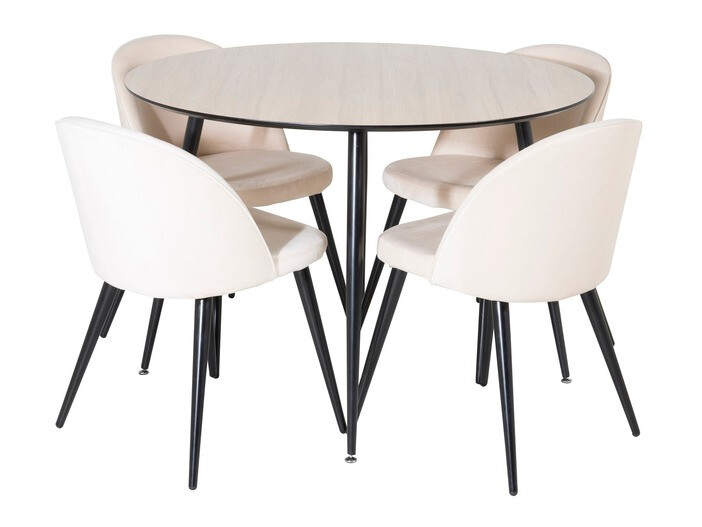 Chaise Dallas 153 (Crème + Noir)