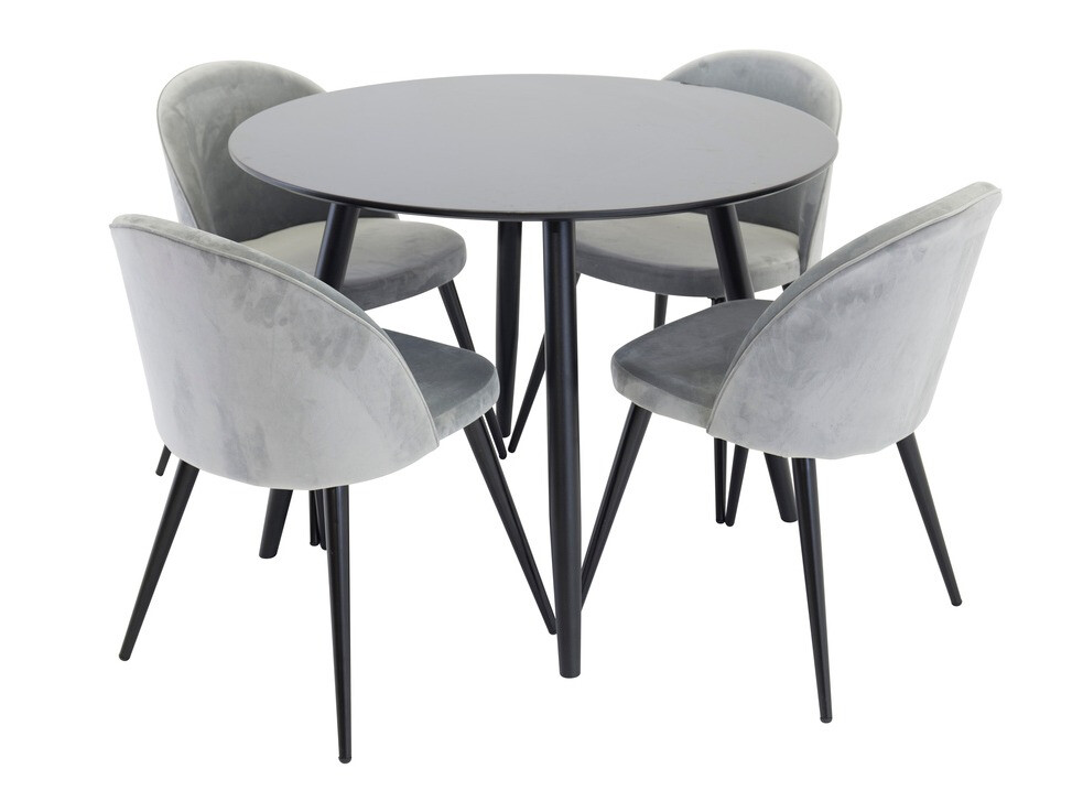 Chaise Dallas 153 (Gris + Noir)