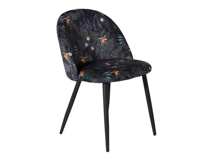 Chaise Dallas 153 (Motif floral + Noir)
