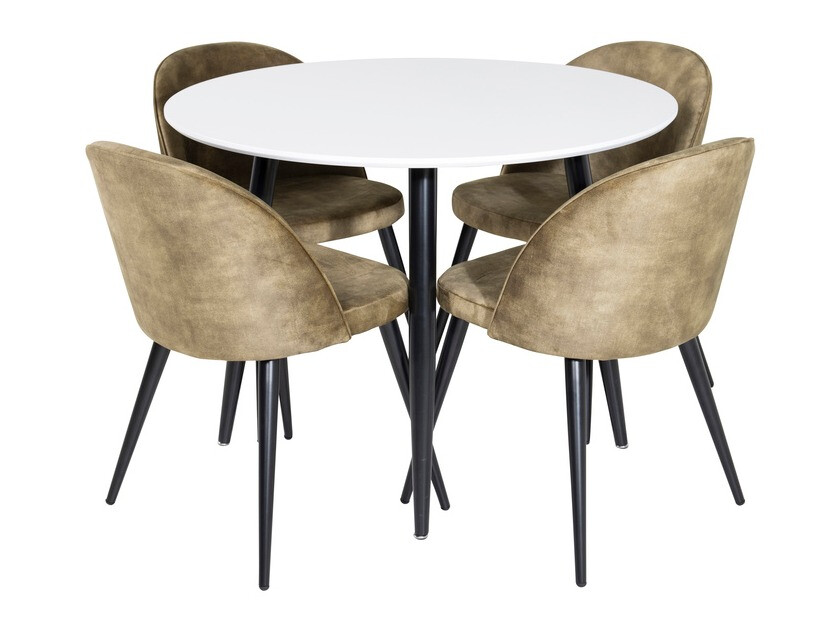 Chaise Dallas 153 (Vert poussiéreux + Noir)