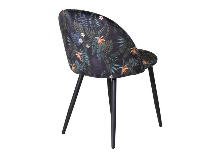 Chaise Dallas 153 (Motif floral + Noir)