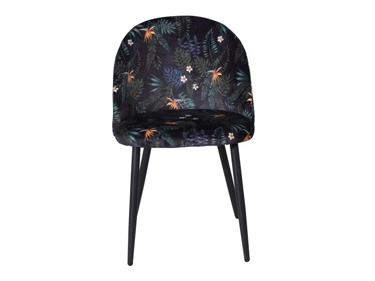 Chaise Dallas 153 (Motif floral + Noir)