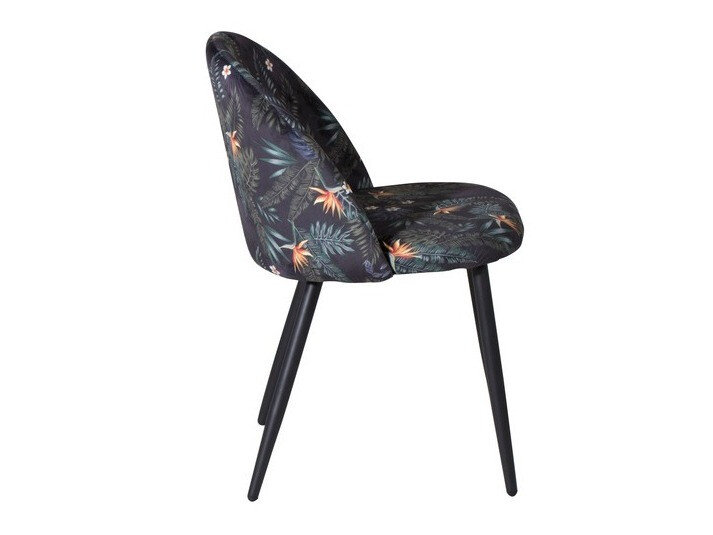 Chaise Dallas 153 (Motif floral + Noir)