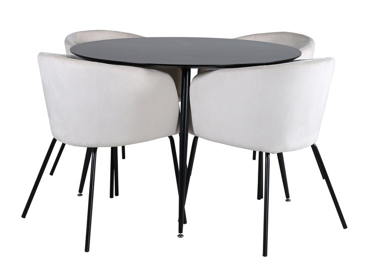 Chaise Dallas 2603 (Crème + Noir)