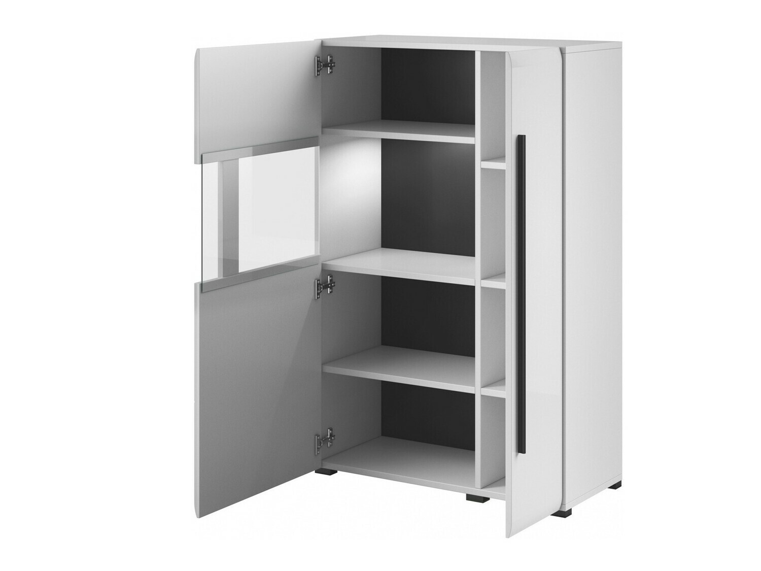Ensemble de salon Ophsalu 112 (Blanc + Blanc brillant)