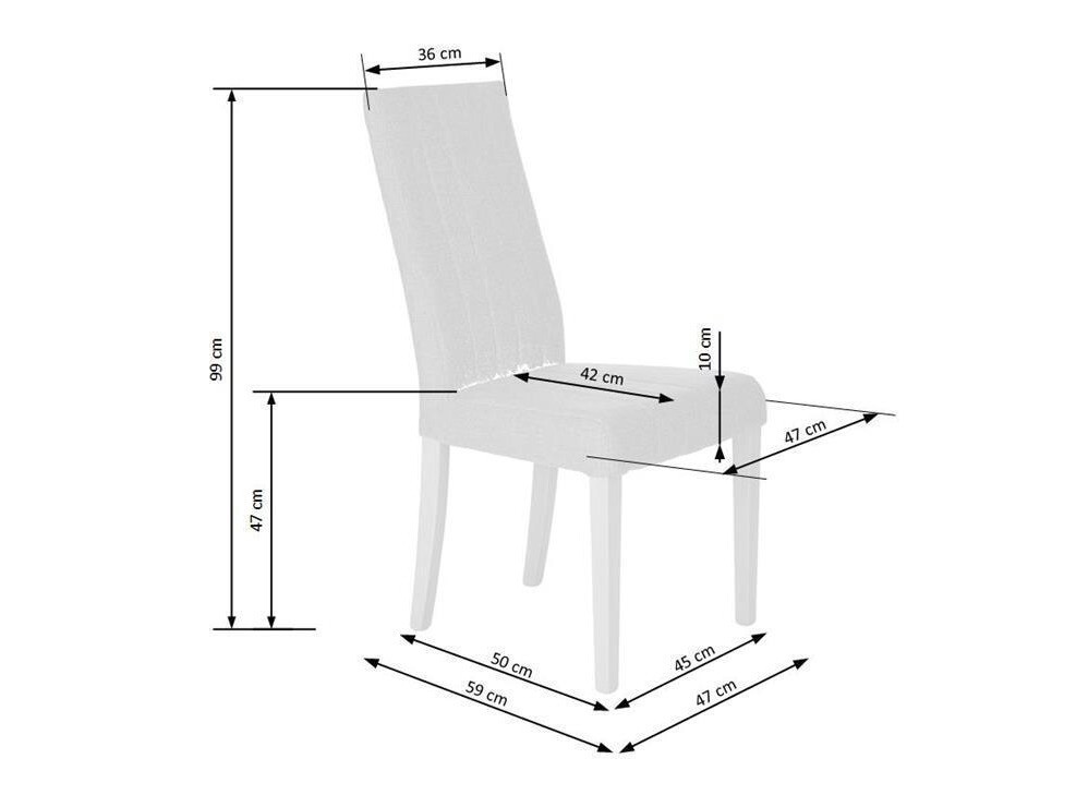 Chaise Houston 536 (Inari 91 + Blanc)