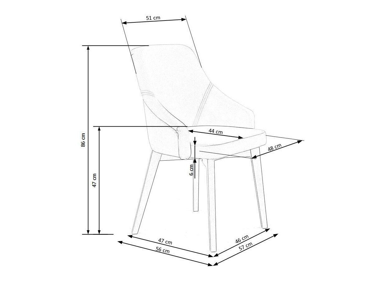 Chaise Houston 709 (Gris clair)