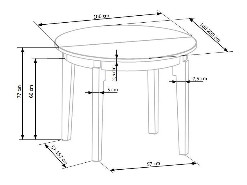 Table Houston 785 (Blanc)
