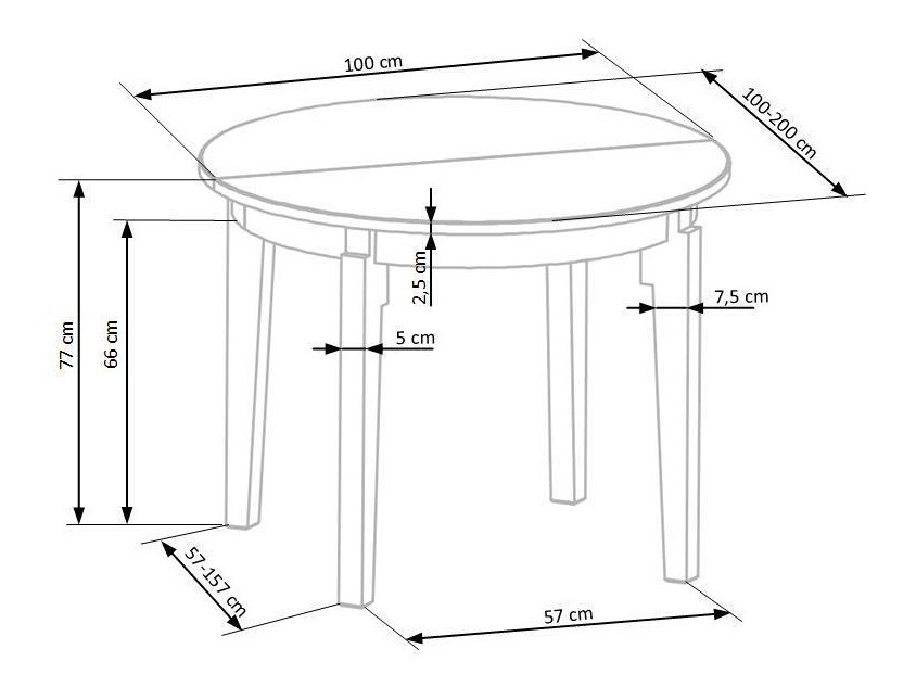 Table Houston 785 (Chêne miel)