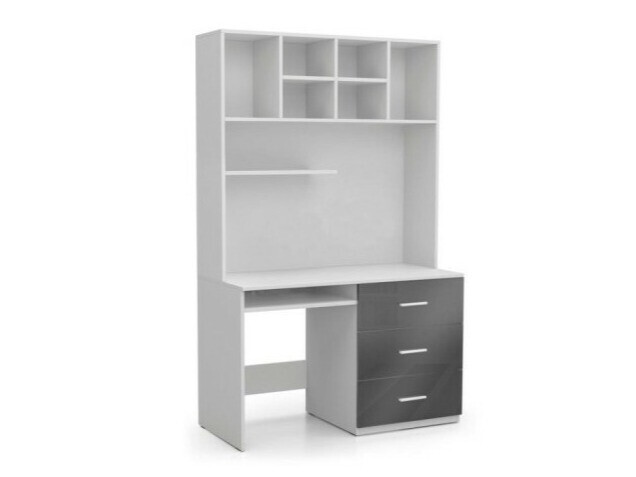 Bureau Campus (Blanc + Blanc brillant + Gris brillant)