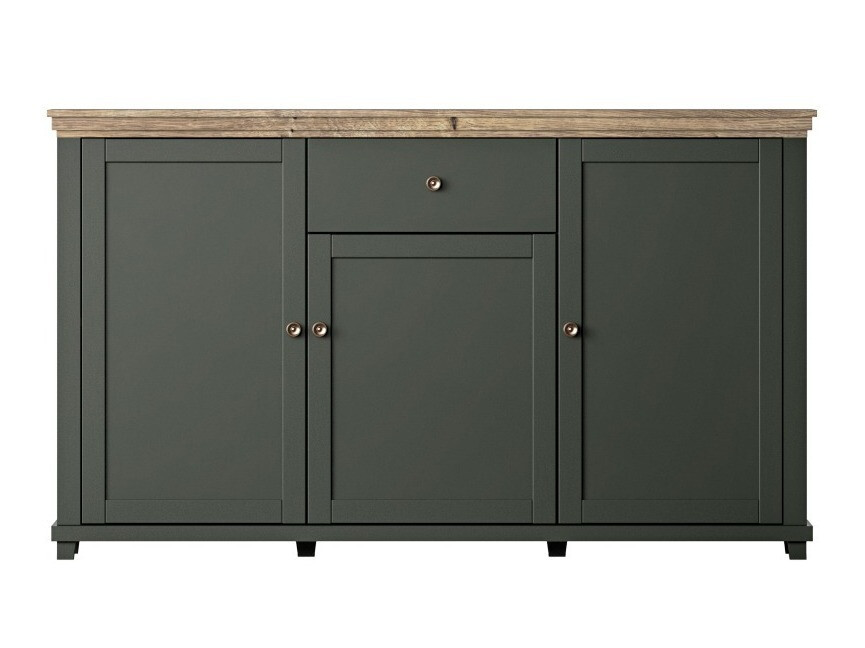 Commode Tolnue 106 (Vert foncé + Chêne de Lefkas)