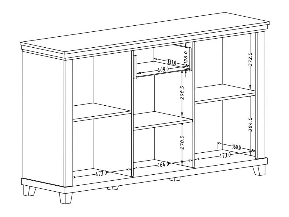 Commode Tolnue 106 (Vert foncé + Chêne de Lefkas)