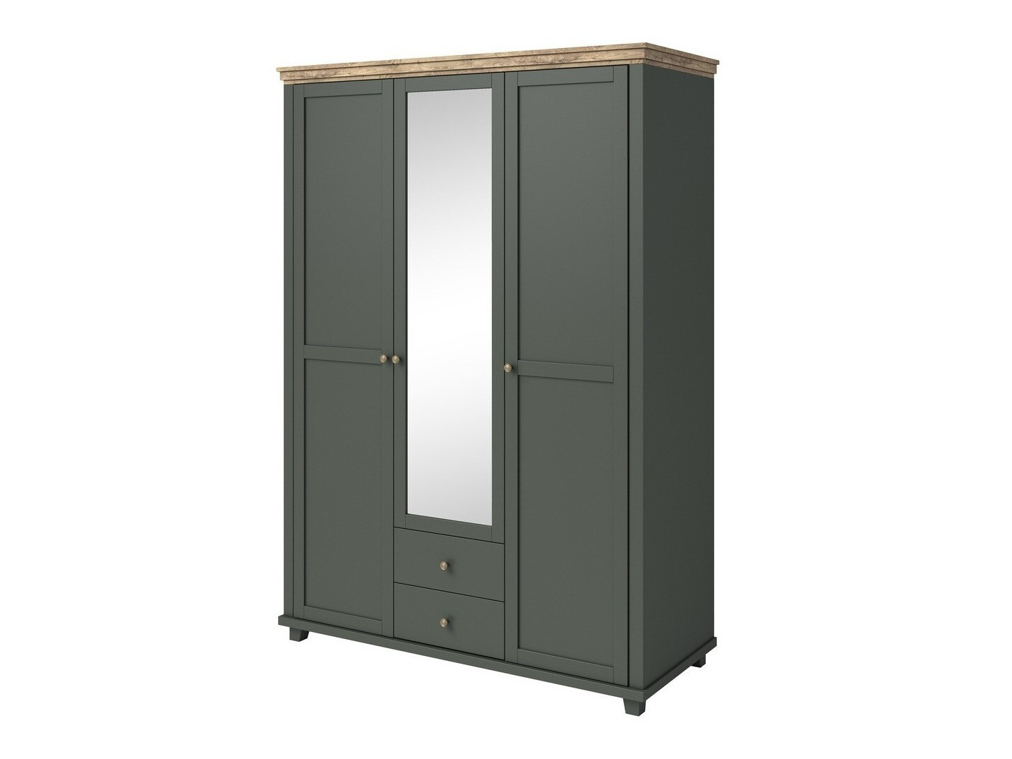 Armoire Tolnue 114 (Vert foncé + Chêne de Lefkas)