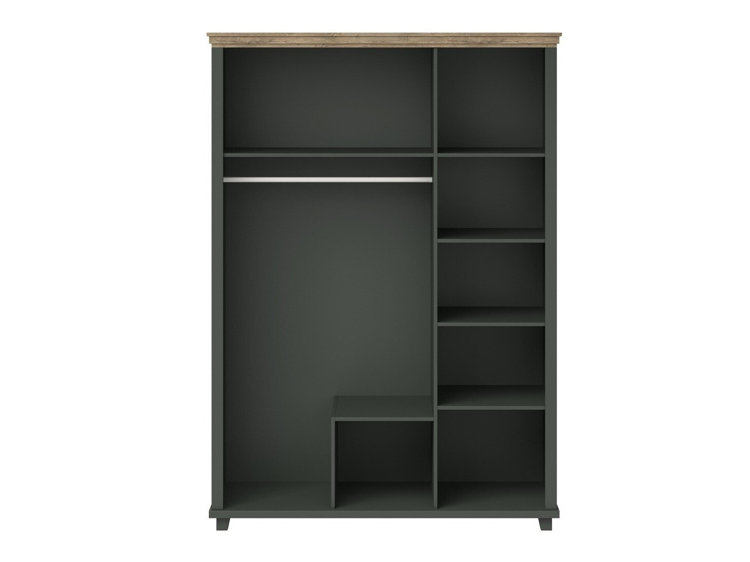 Armoire Tolnue 114 (Vert foncé + Chêne de Lefkas)