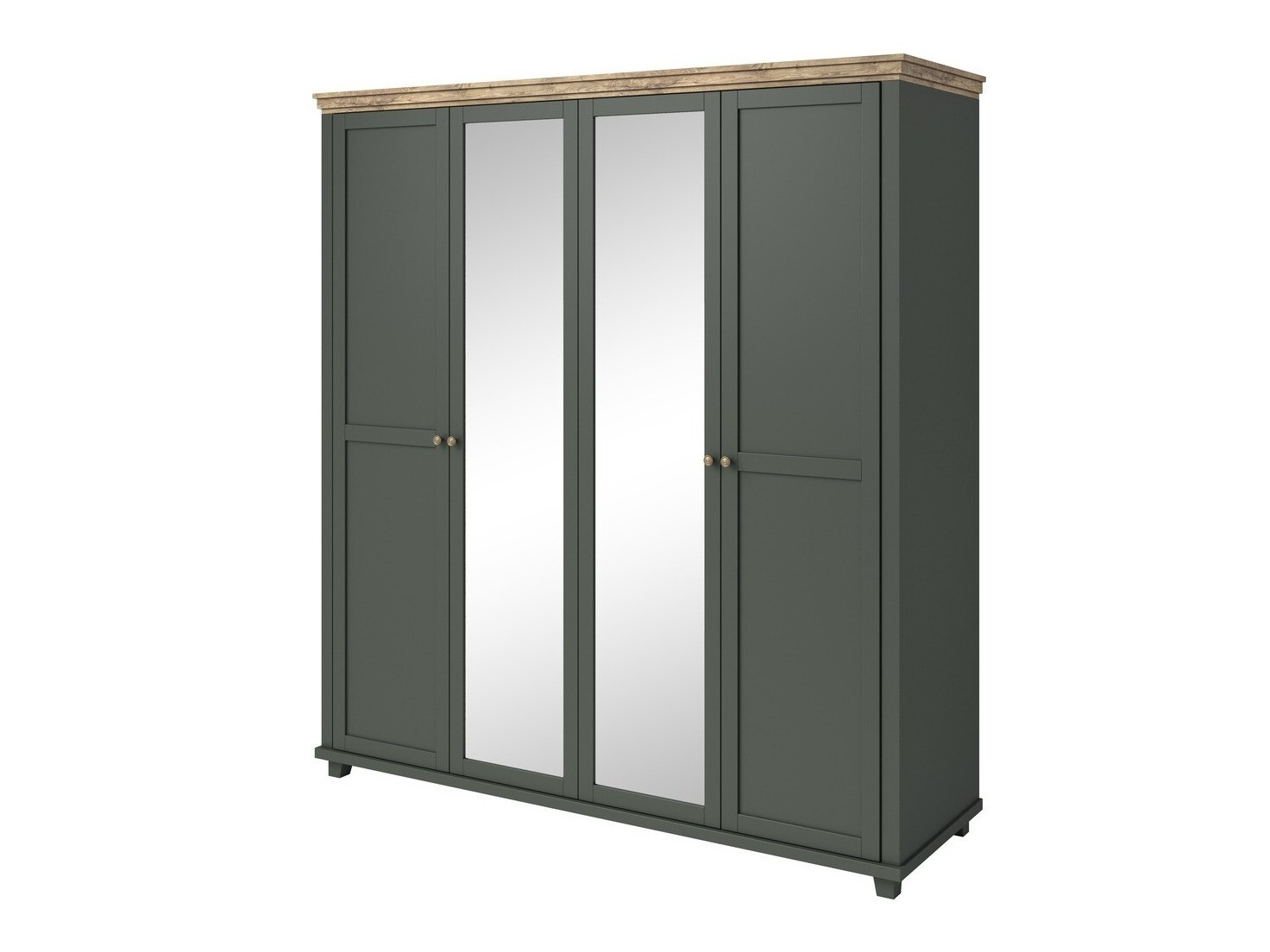 Armoire Tolnue 115 (Vert foncé + Chêne de Lefkas)