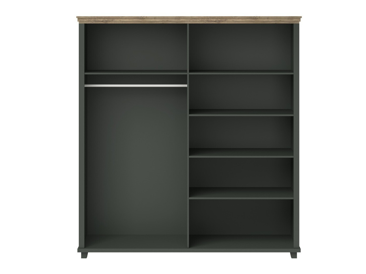 Armoire Tolnue 115 (Vert foncé + Chêne de Lefkas)
