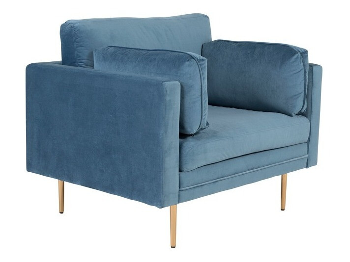 Fauteuil Dallas 100 (Bleu + Marron)