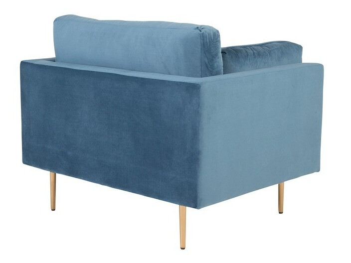 Fauteuil Dallas 100 (Bleu + Marron)
