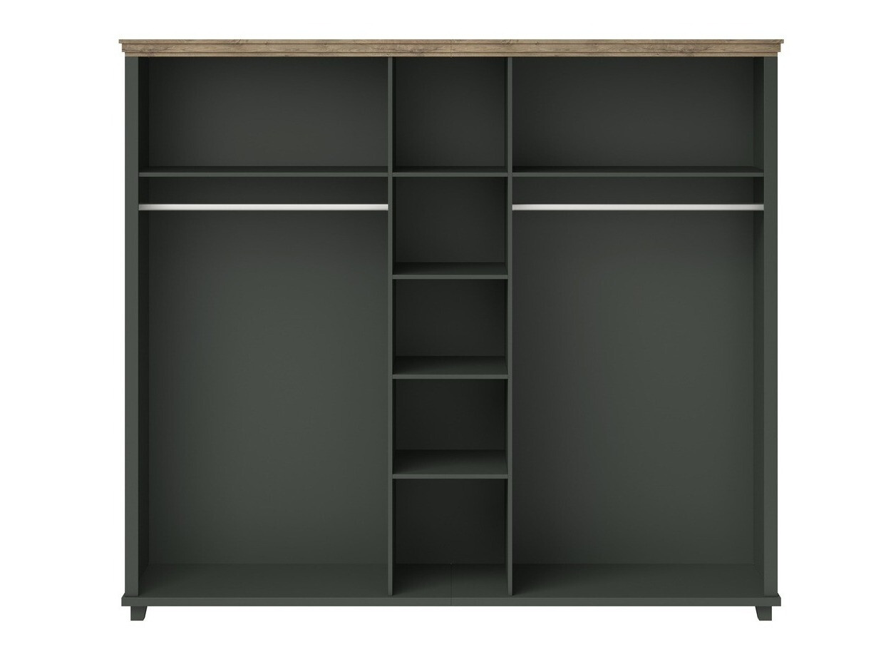 Armoire Tolnue 116 (Vert foncé + Chêne de Lefkas)