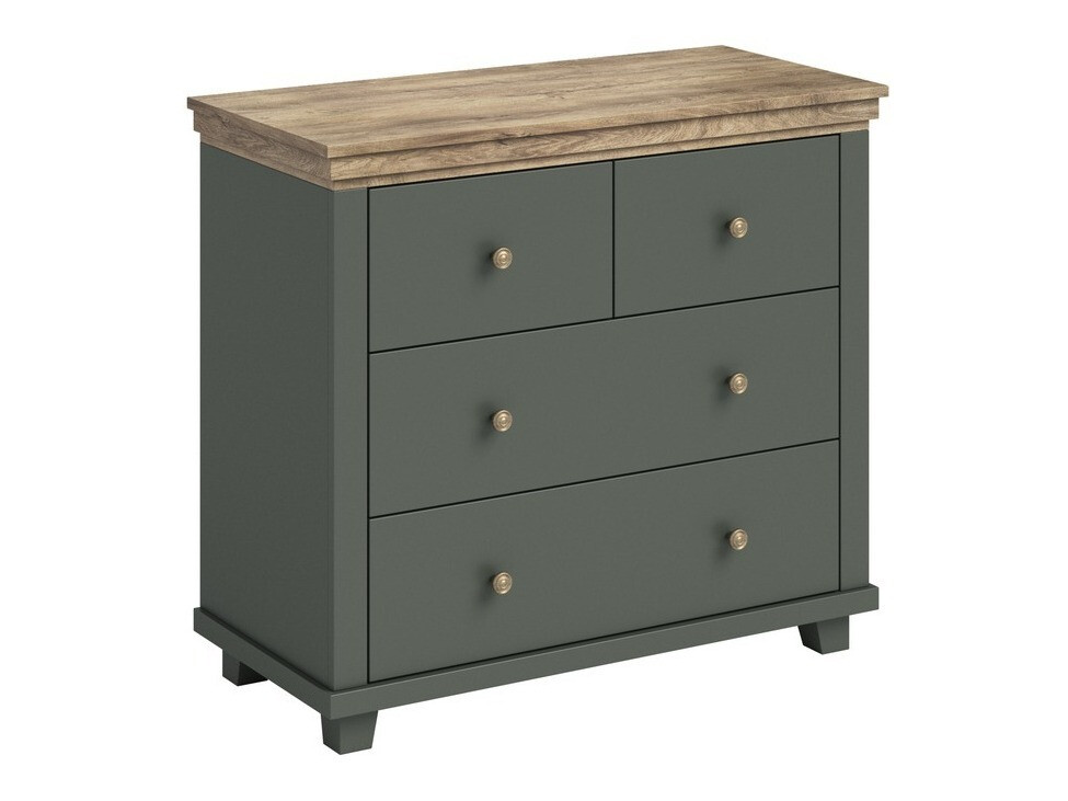 Commode Tolnue 118 (Vert foncé + Chêne de Lefkas)