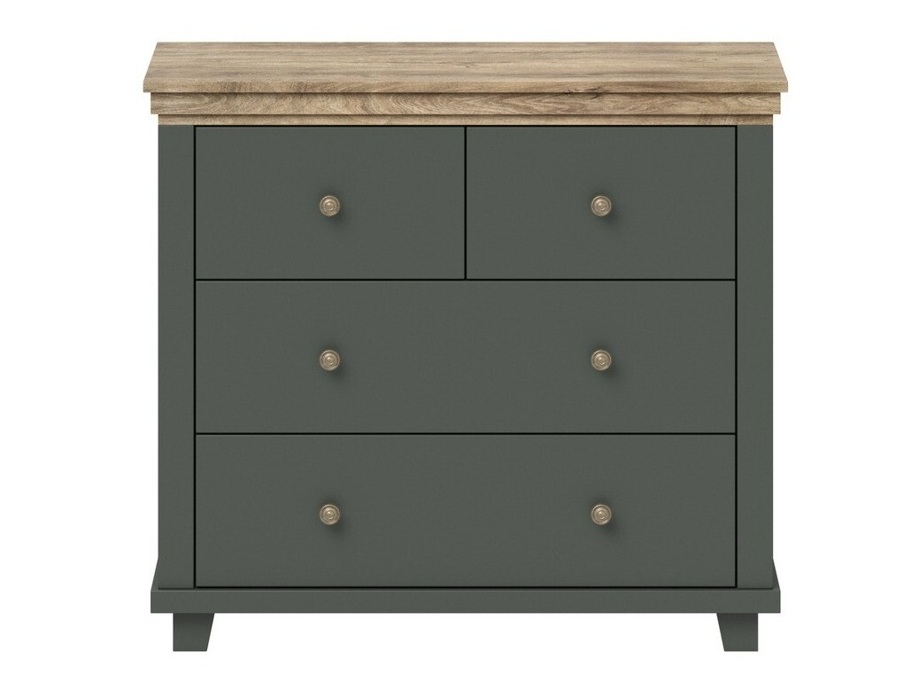 Commode Tolnue 118 (Vert foncé + Chêne de Lefkas)