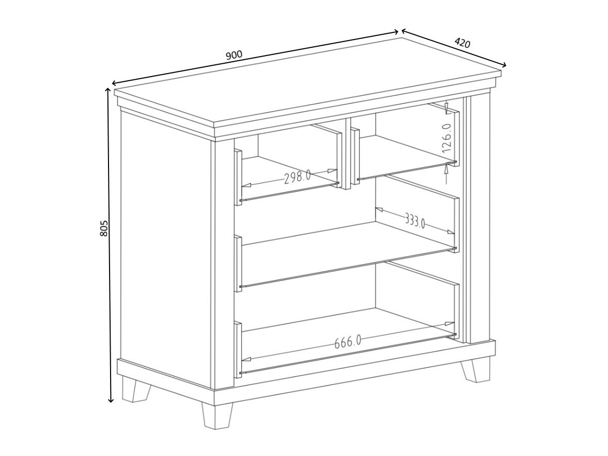 Commode Tolnue 118 (Vert foncé + Chêne de Lefkas)